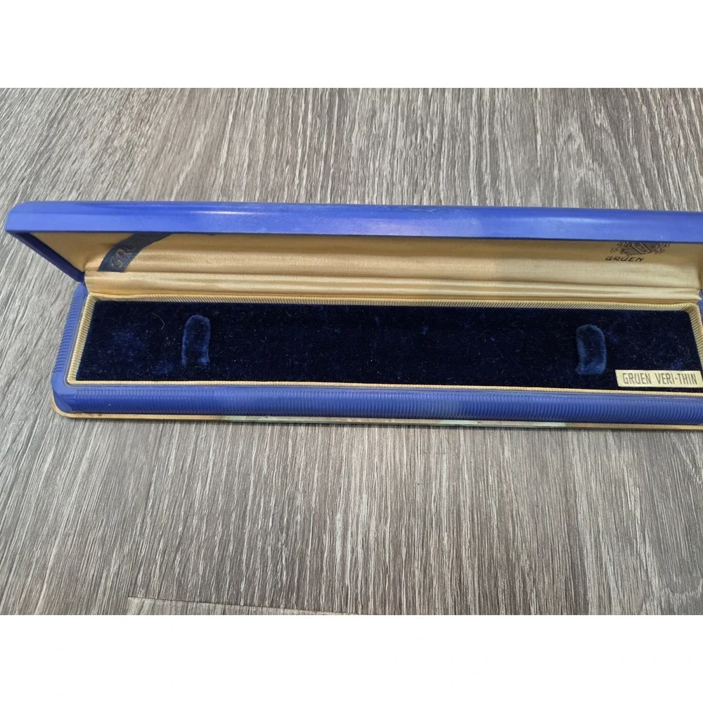 Vintage 1930's 40's Gruen PRECISION Blue Presentation Box Case Only